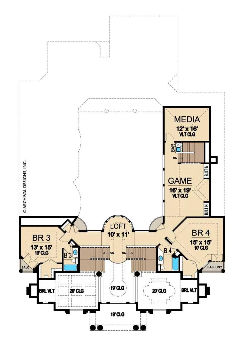 Lochinvar House Plan - Archival Designs House Plans, floor plan