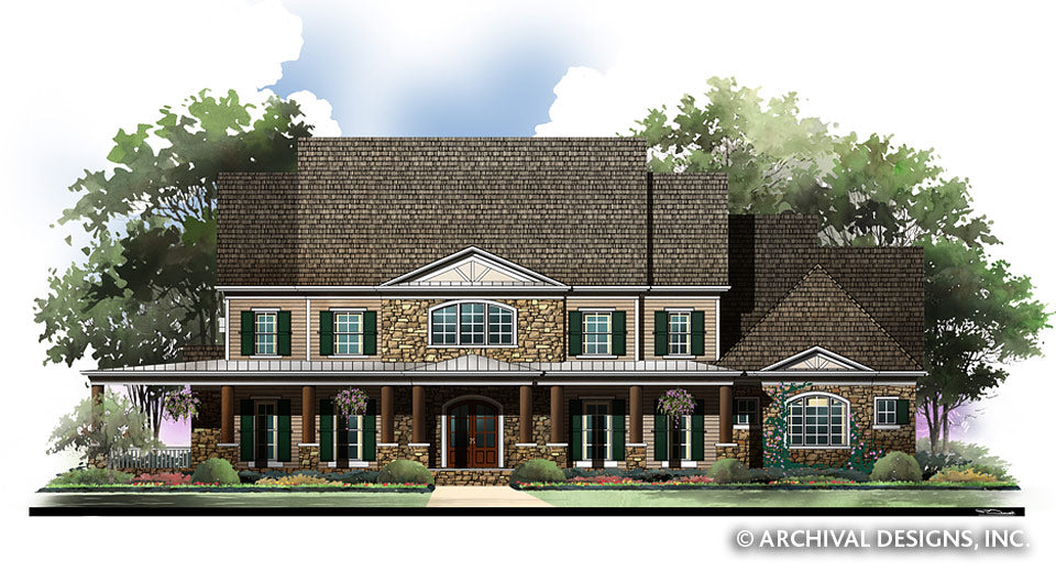 Broadstone Lodge House Plan-Front View