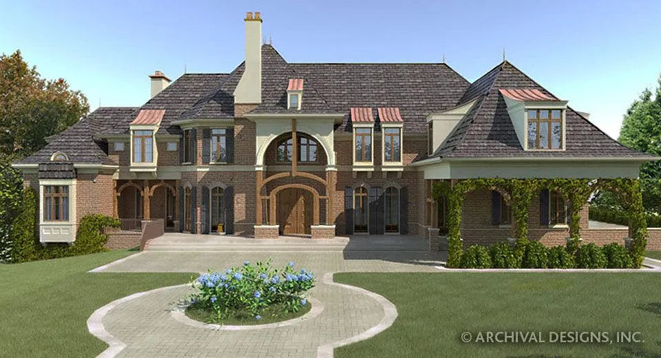 Chateau De La Ravinere House Plan - Archival Designs House Plans