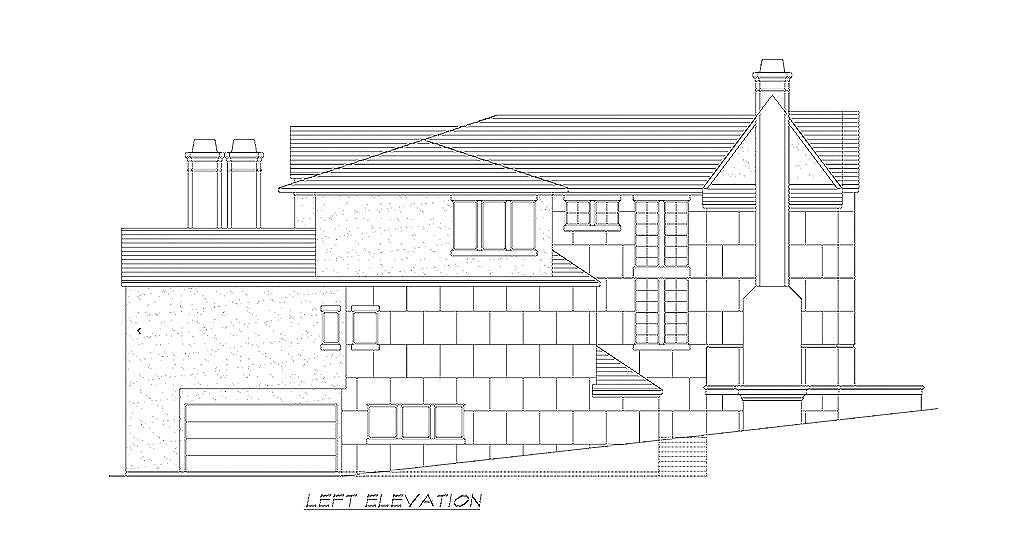 Madison Avenue House Plan - Left Elevation