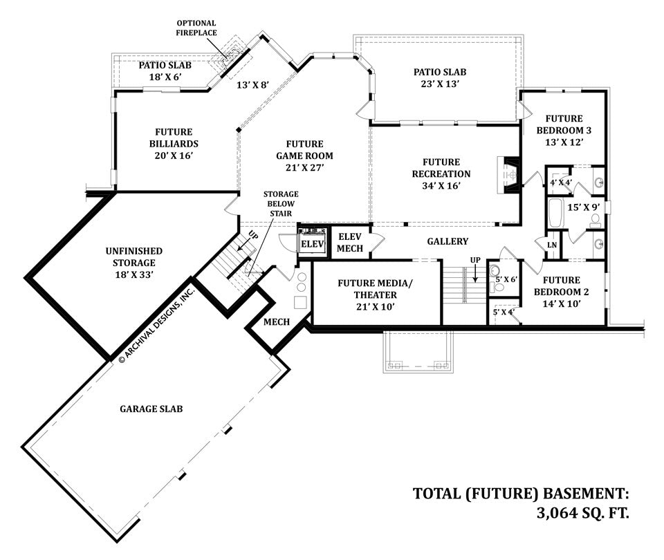 Mayberry Place House - Basement Floor Plan