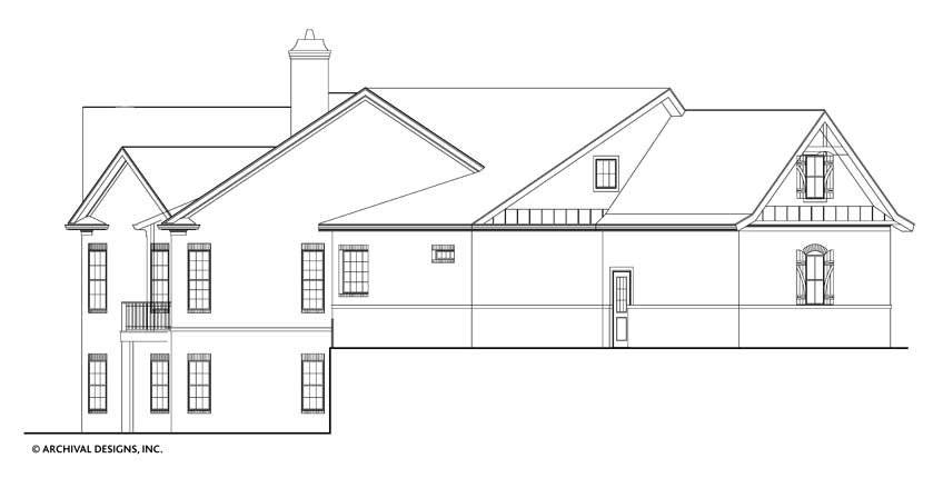 Mayberry Place House Plan - Left Elevation