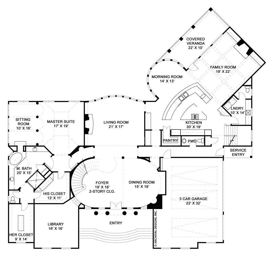 Mayerilla House Plan - Archival Designs House Plans