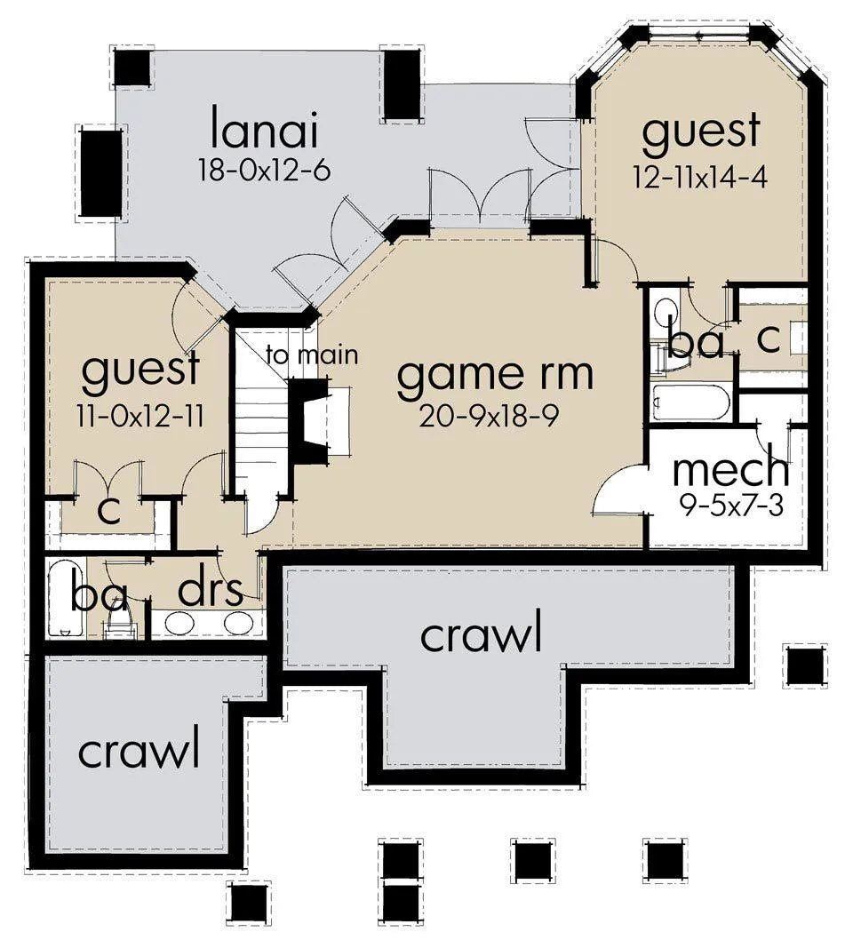 Merveille Vivante House Plan - Archival Designs House Plans, floor plan