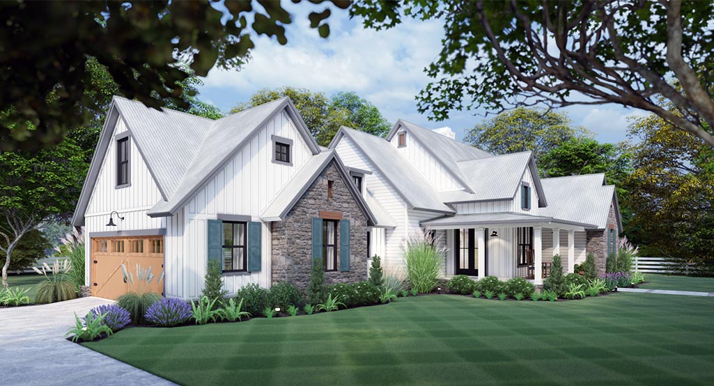 Mill Creek Cottage House Plan-Front Left