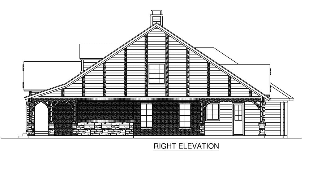 Mockingbird Lane House Plan - Elevation Right