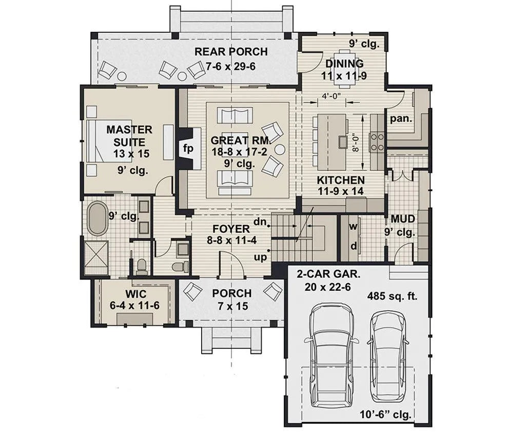 Mossy Pine Farm House Plan - Archival Designs House Plans