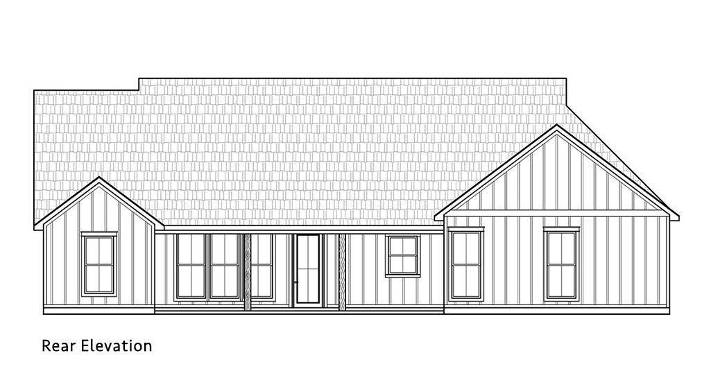 Mulberry House Plan  - Elevation Rear