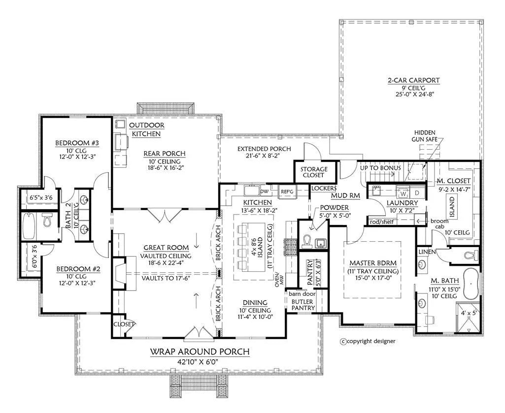 Myrtle Beach House Plan - Archival Designs House Plans