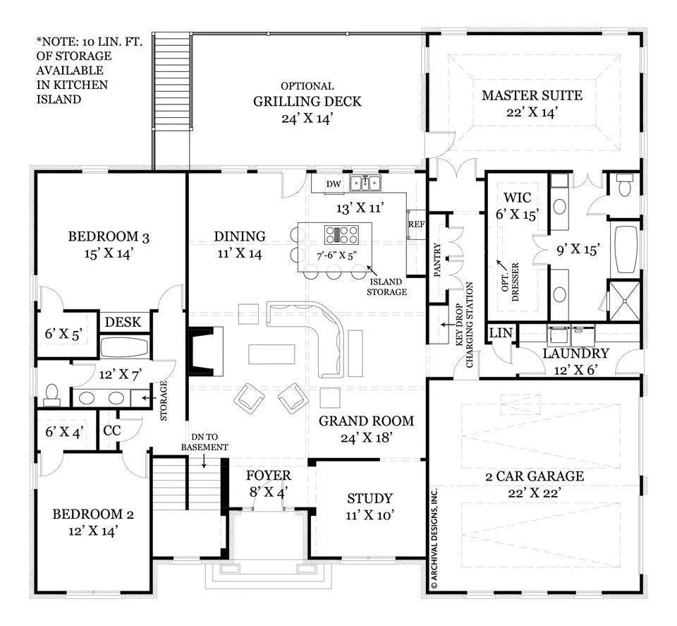 Mystic Lane House Plan - Archival Designs House Plans