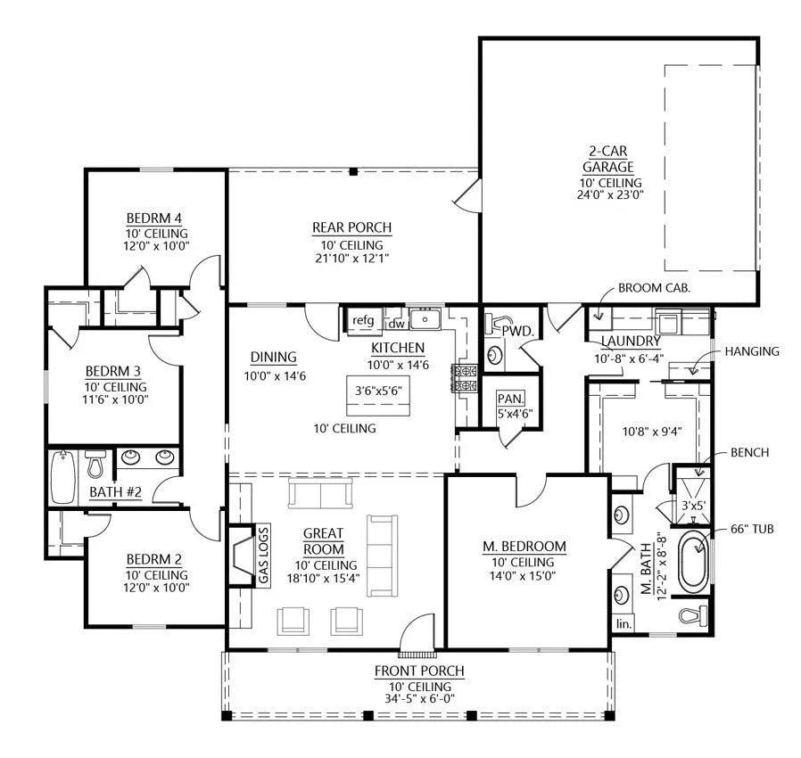 Peach Tree House Plan - Archival Designs House Plans