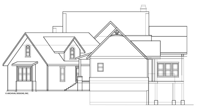 Pepperwood House Plan - Right Elevation