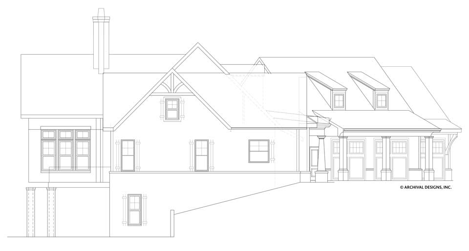 Pepperwood Place House Plan-Elevation Left