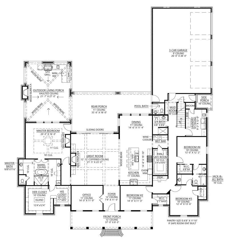 Royal Oaks House Plan - Archival Designs House Plans