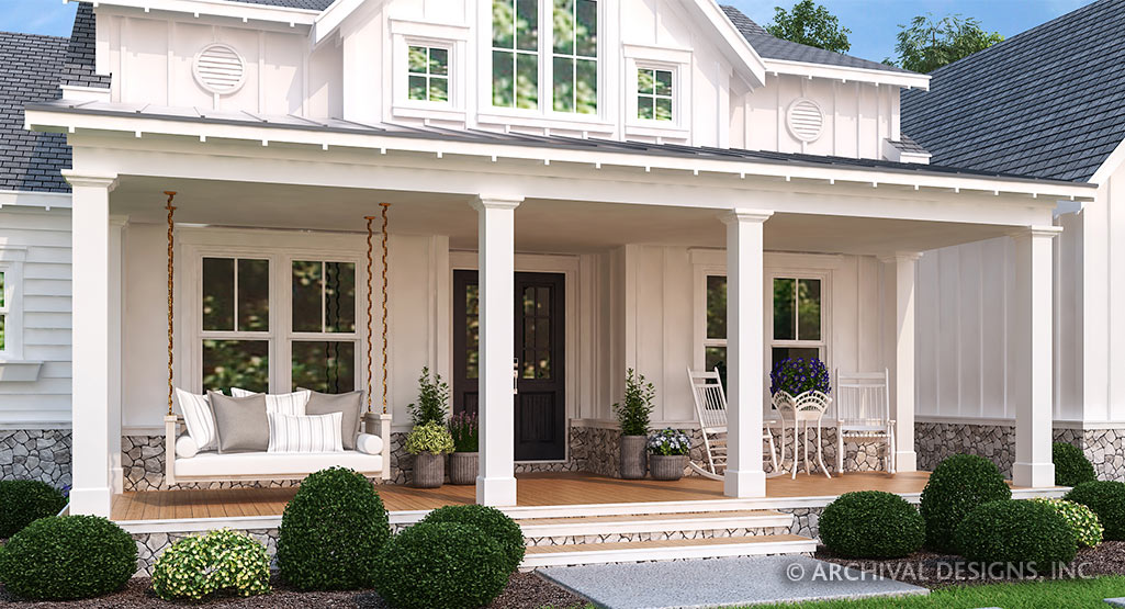 Pinecone Trail House Plan - front porch
