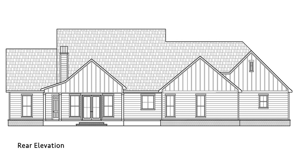Piney Bluff House Plan - Elevation Rear