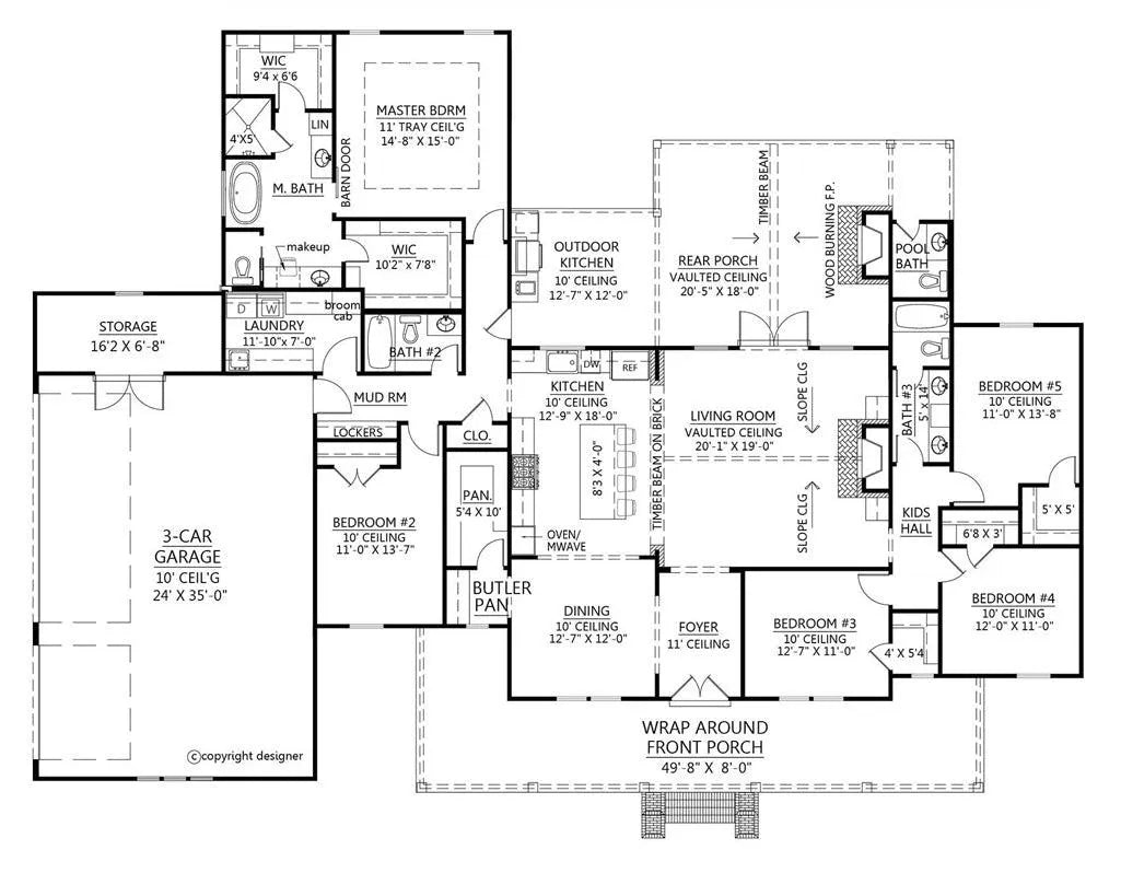 Piney Bluff House Plan - Archival Designs House Plans