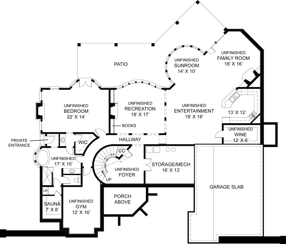 Pontarion II Basement Floor Plan