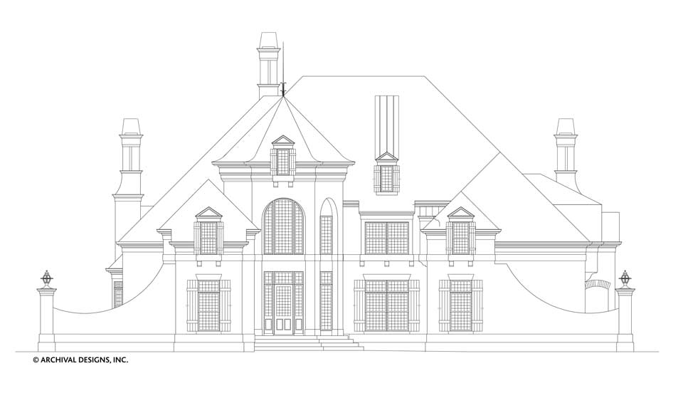 Pontarion II House Plan - Elevation Front 