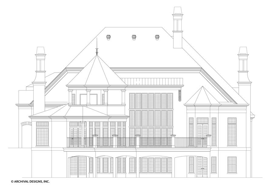 Pontarion II House Plan - Elevation Rear