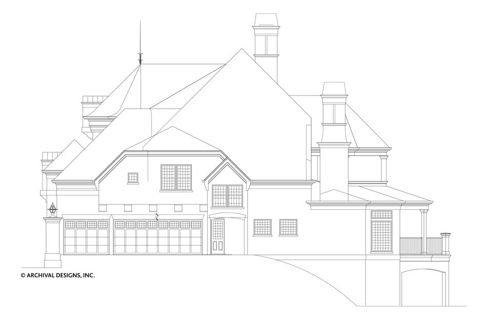 Pontarion House Plan | Right Elevation