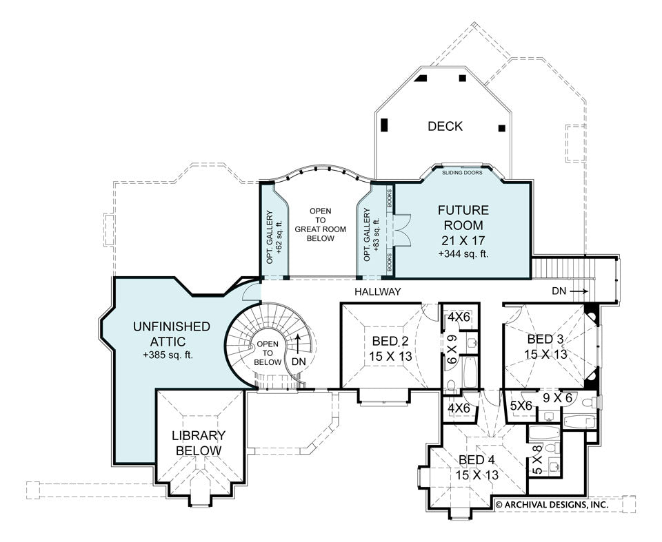 Pontarion II House Plan Second Floor Plan