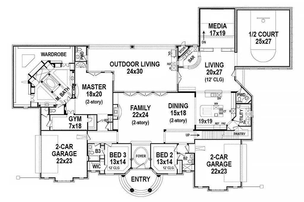 Portmeirion House Plan - Archival Designs House Plans, floor plan