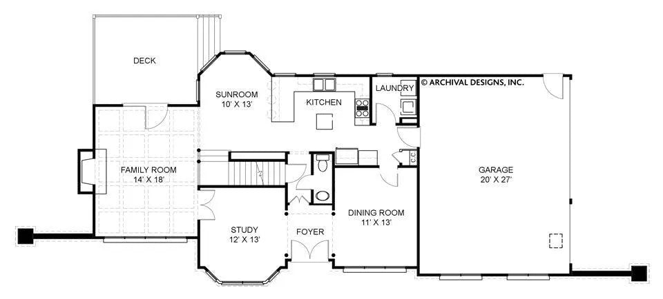 Pressley Place House Plan - Archival Designs House Plans