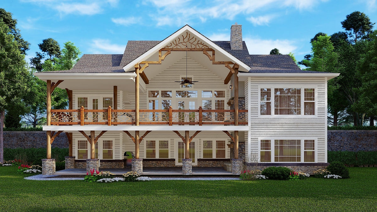 Snow Cap Cottage A House Plan - Front Day