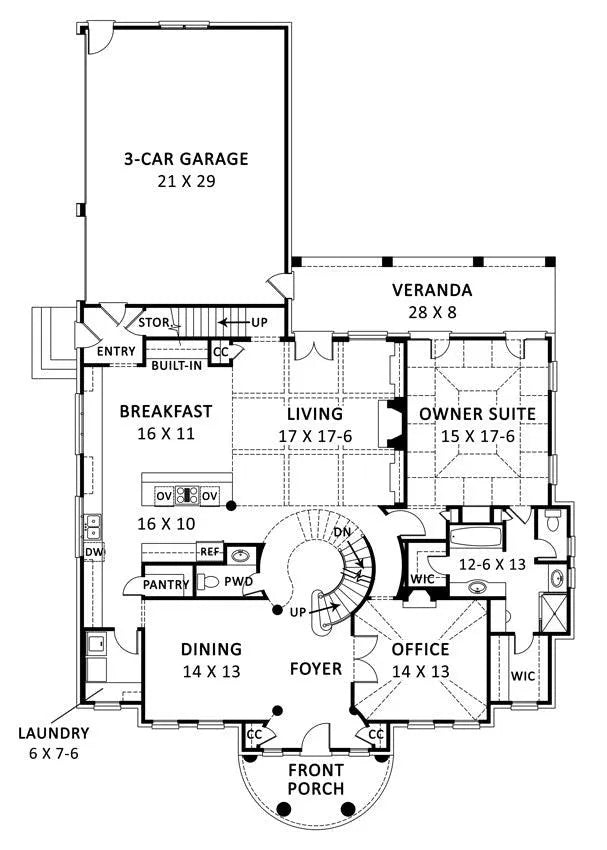 Rickton House Plan - Archival Designs House Plans