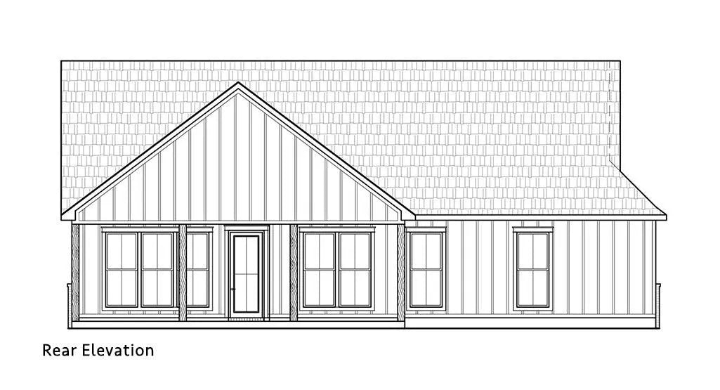 Riverbend Floor Plan - rear elevation