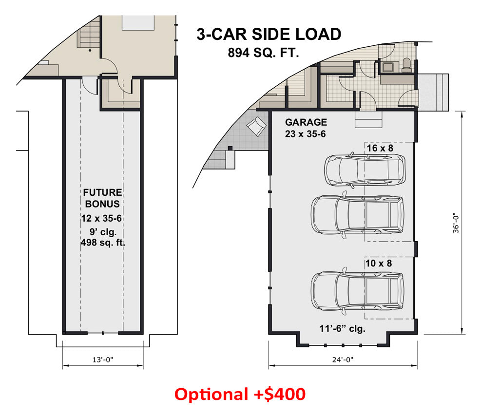 Rock Creek Floor Plan - 3 Car Garage