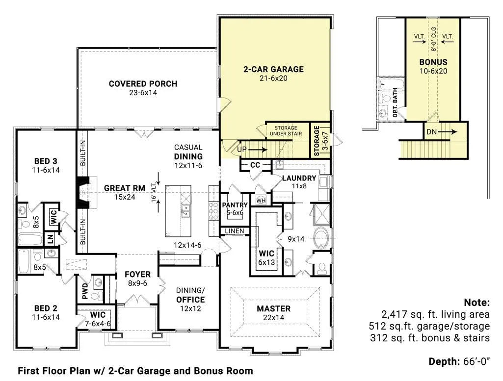 Rosemary Park House Plan - Archival Designs House Plans, floor plan