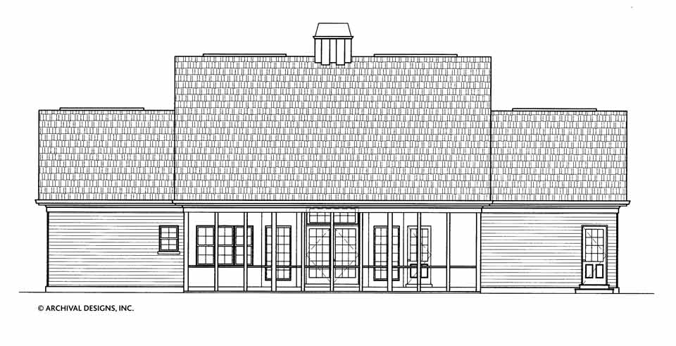 Roslyn House Plan -Elevation Rear