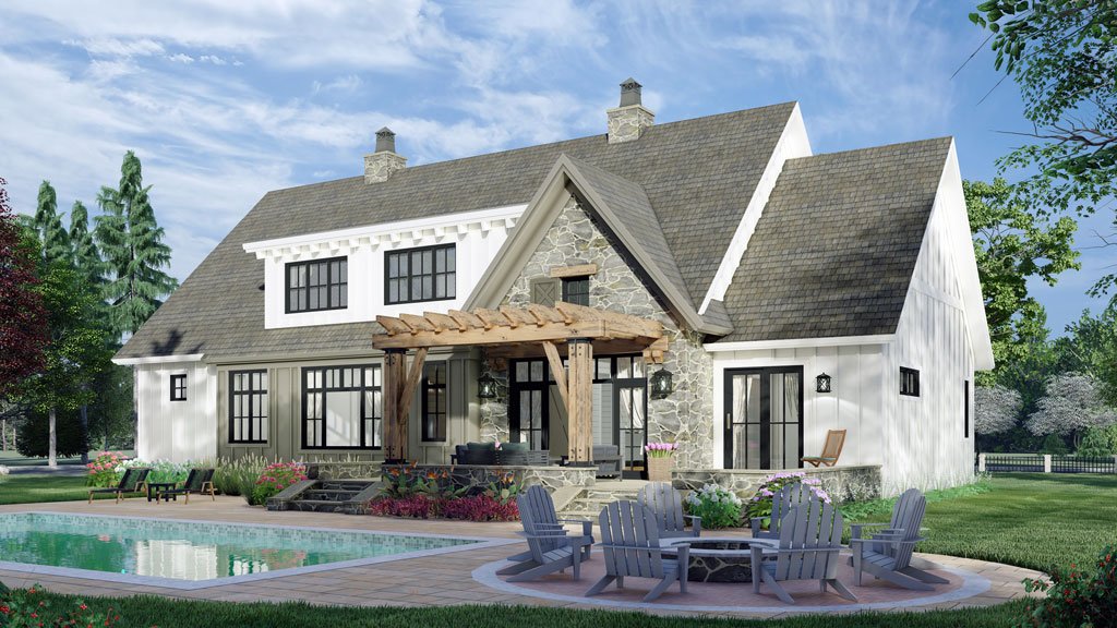 Royal Oaks House Plan - Rear