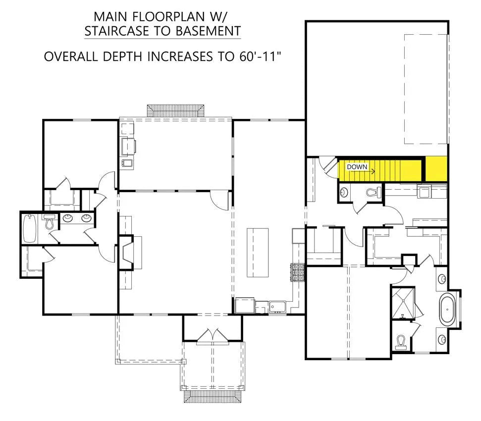 Sage Farmhouse First Floor Basement  Floor Plan