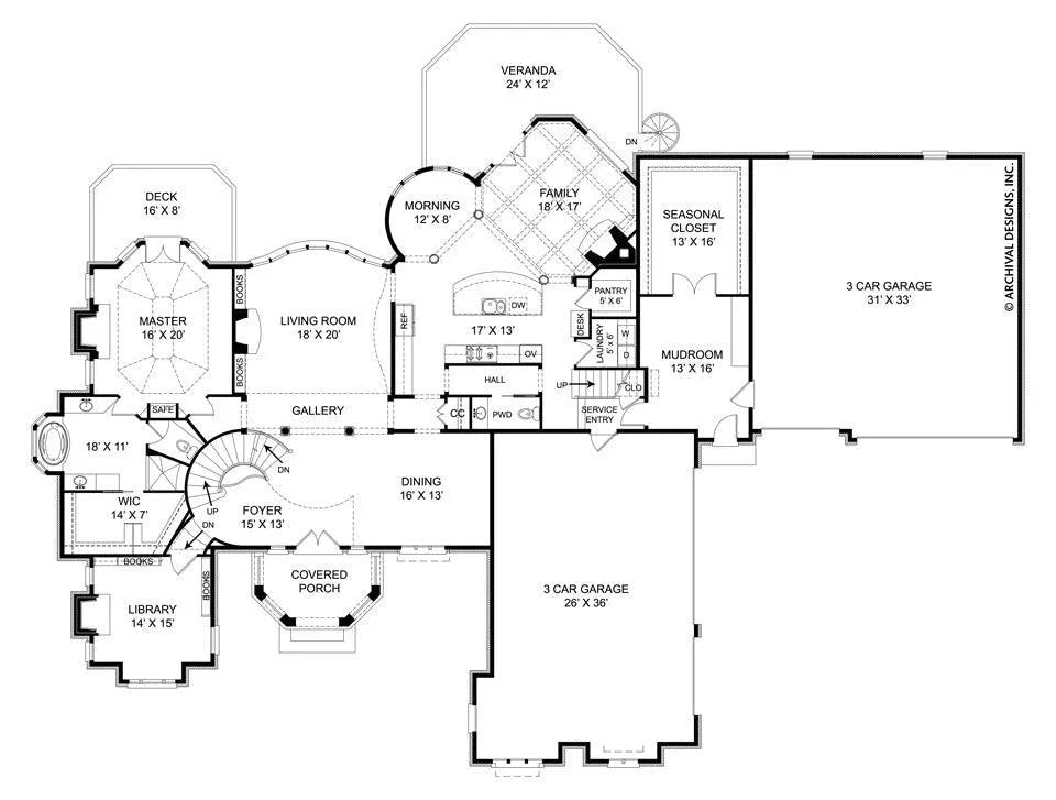 Saint Augustine House Plan - Archival Designs House Plans