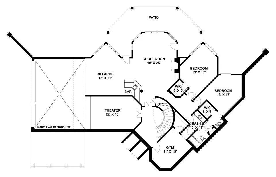 Salem House Plan - Archival Designs House Plans, floor plan