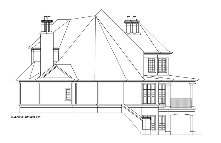 Salem House Plan - Elevation Right 