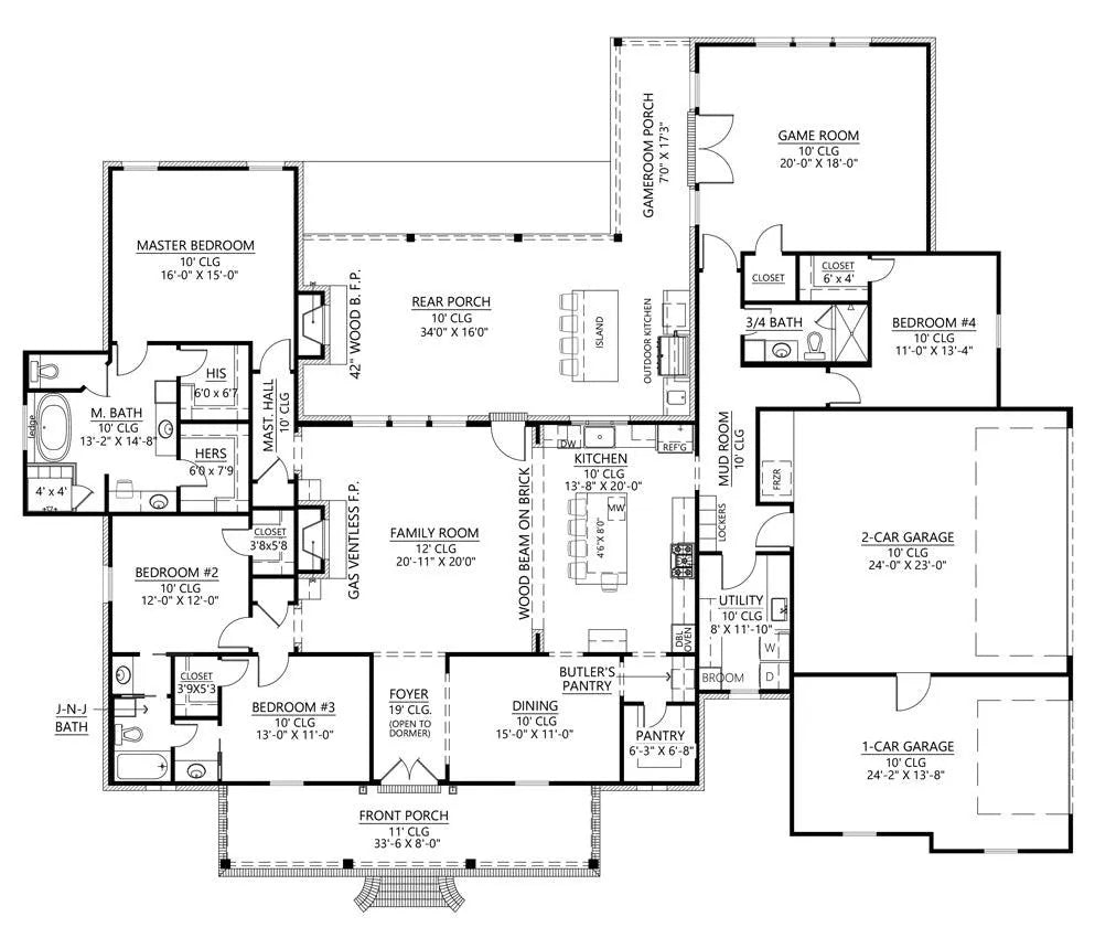 Sandy Ridge House Plan - Archival Designs House Plans