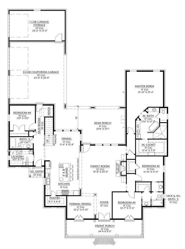 Silver Creek House Plan | Southern | Archival Designs