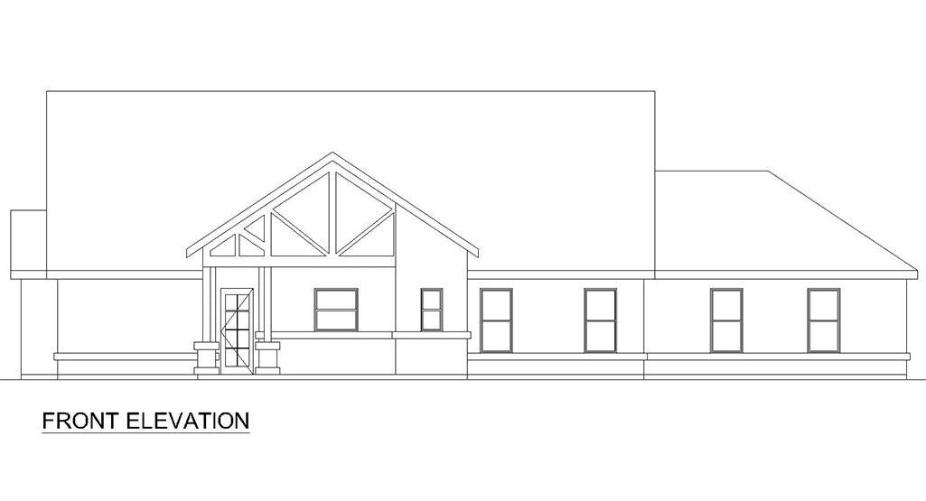 Skyway House Plan - Elevation Front