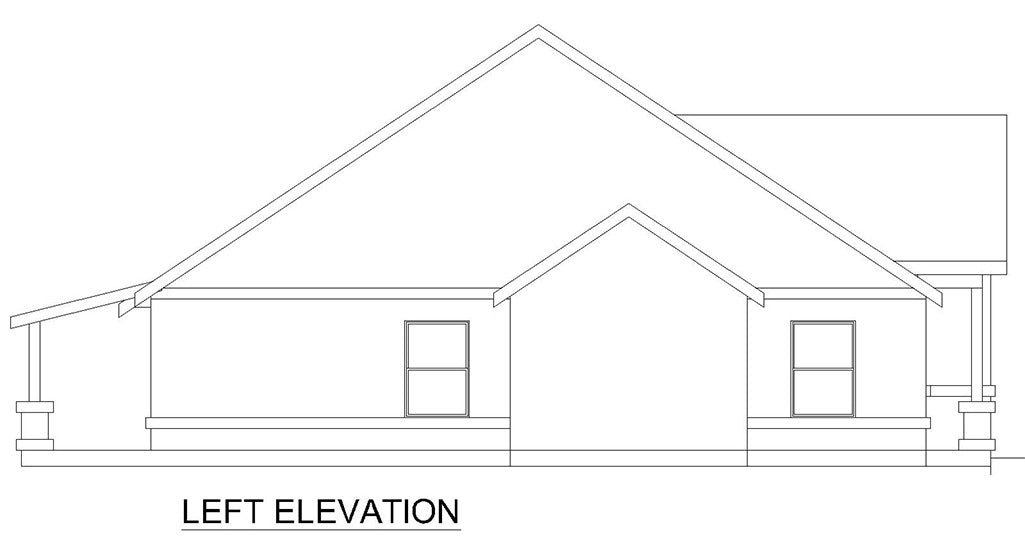 Skyway House Plan - Elevation Left