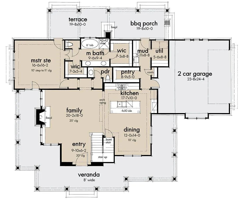 Spring Creek Farm House Plan - Archival Designs House Plans, floor plan