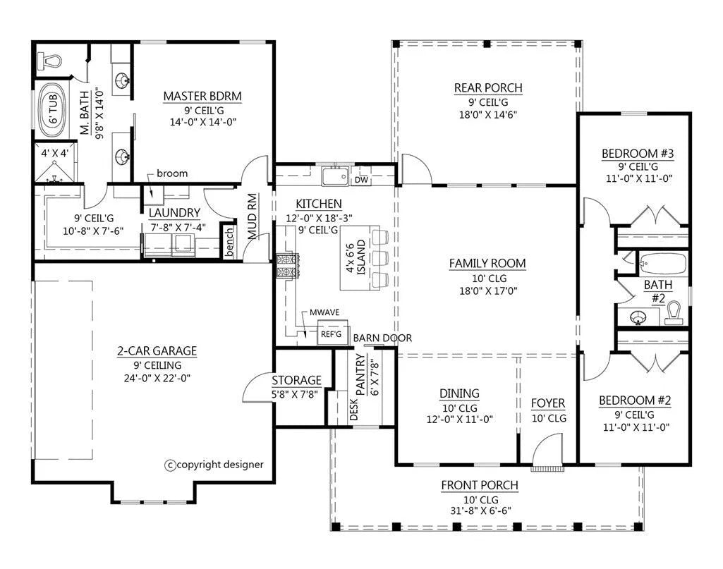 Springhill House Plan - Archival Designs House Plans