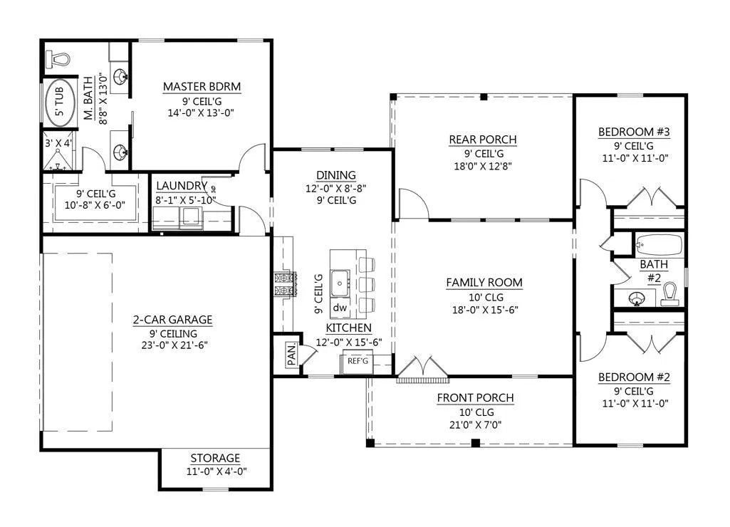 Spruce Pine House Plan - Archival Designs House Plans