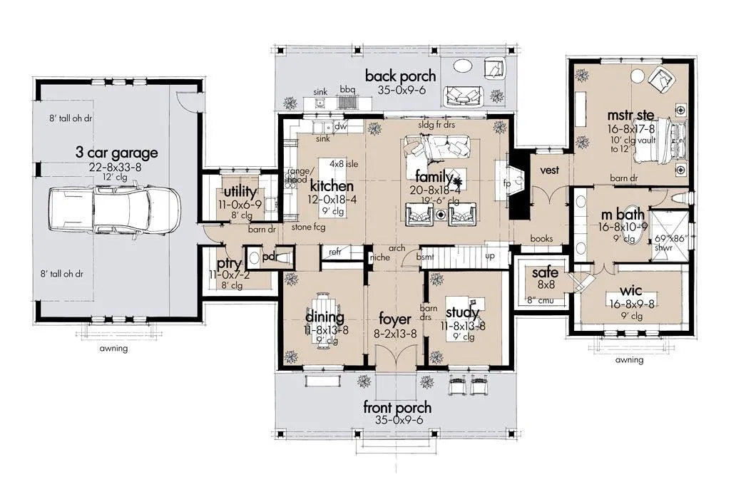 Still Creek Ranch House Plan - Archival Designs House Plans