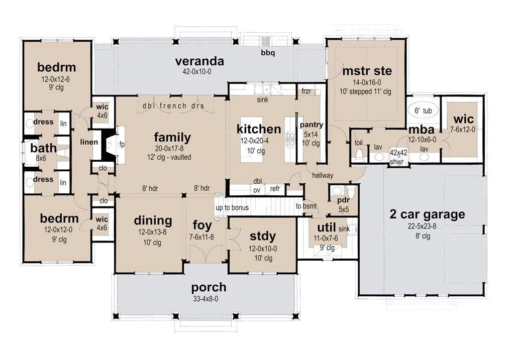 Stirling Bridge House Plan - Archival Designs House Plans