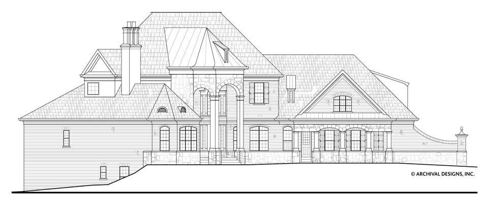 Stone Pond House Plan - Front Elevation