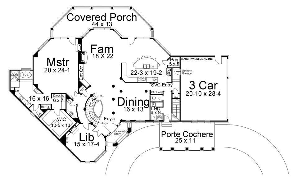 Stone Ridge House Plan - Archival Designs House Plans